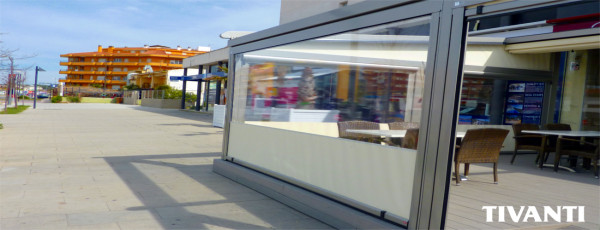 Pérgola toldo lluvia Med Viva - Restaurante Les Gavarres