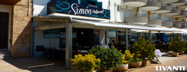 Pérgola toldo lluvia Med Viva - Restaurante Simon