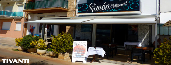 Pérgola toldo lluvia Med Viva - Restaurante Simon